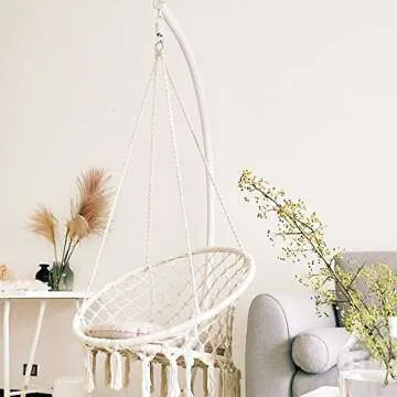CCTRO Macrame Hammock Chair for Indoor and Outdoor Use