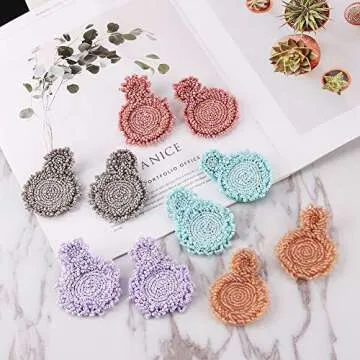 Bohemian Statement Drop Earrings for Elegant Style