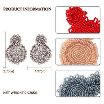 Bohemian Statement Drop Earrings for Elegant Style