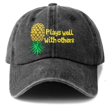 Playful Pineapple Baseball Cap - Stylish & Adjustable Hat