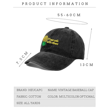 Stylish Pineapple Baseball Cap - Adjustable and Fun