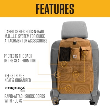 Carhartt Duck Seat Organizer - Durable Car Interior Storage