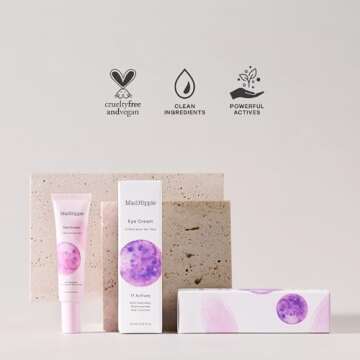 Mad Hippie Eye Cream - Anti-Aging Under Eye Cream for Dark Circles and Puffiness with Niacinamide, with Skin-Brightening Vitamin C, 0.5 Oz