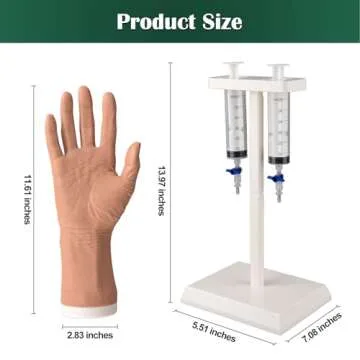 Ultrassist Geriatric IV Training Hand Kit for Vein Insertion Exercises, Elderly Hand IV Practice Kit for Nursing Students and Other Medical Professionals; IV Practice Hand with Latex-Free Veins