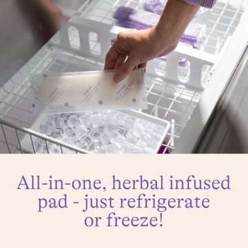 Lansinoh Postpartum Cooling Pads, Perineal Ice Packs, 12 Count, Witch Hazel Pads for Postpartum Care, Postpartum Essentials Padsicles with Cooling and Comforting Aloe Vera