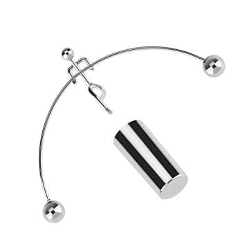 Walfront Mini Balance Ball Metal Pendulum Balls Swinging Balls Desk Deco Ornaments Desktop Decoration for Physics Science for Home Office