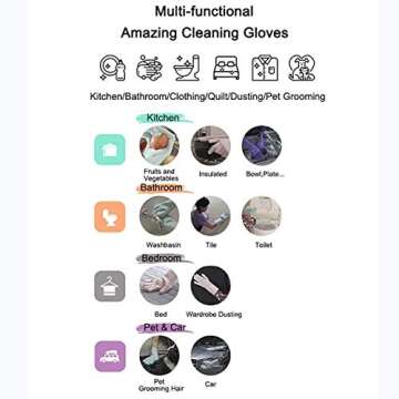 Magic Dishwashing Cleaning Sponge Gloves Reusable Silicone Brush Scrubber Gloves