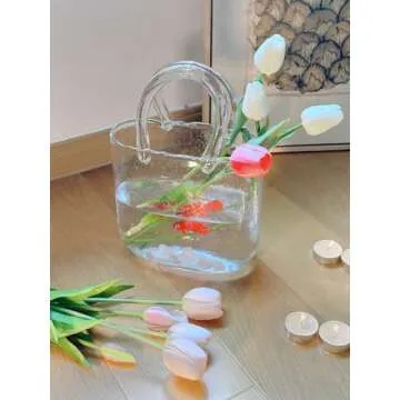 Purse vases - Stylish Decorative Gift Glass Purse vases are a Lovely Especially for Book Lovers, but Also for All Kinds of Gifts and Special Occasions