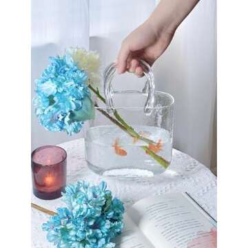 Purse vases - Stylish Decorative Gift Glass Purse vases are a Lovely Especially for Book Lovers, but Also for All Kinds of Gifts and Special Occasions