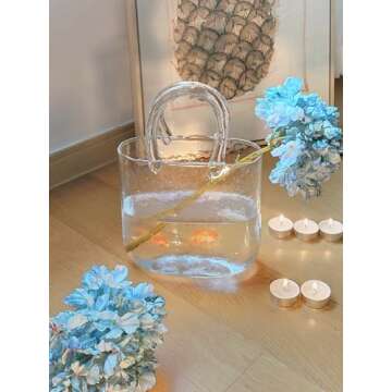 Purse vases - Stylish Decorative Gift Glass Purse vases are a Lovely Especially for Book Lovers, but Also for All Kinds of Gifts and Special Occasions