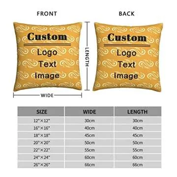 Tobato Custom Pillowcase Personalized Pillow Cover Customized Standard Square Throw Pillow Design wi...