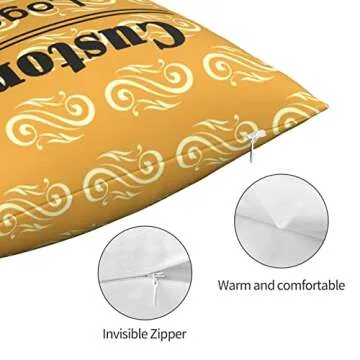 Tobato Custom Pillowcase Personalized Pillow Cover Customized Standard Square Throw Pillow Design with Picture Text Photo Gifts for Birthdays Anniversaries (Polyester, 16'x16'), (Pillowcase1018-PR01)