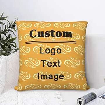 Tobato Custom Pillowcase Personalized Pillow Cover Customized Standard Square Throw Pillow Design with Picture Text Photo Gifts for Birthdays Anniversaries (Polyester, 16'x16'), (Pillowcase1018-PR01)