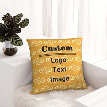 Tobato Custom Pillowcase Personalized Pillow Cover Customized Standard Square Throw Pillow Design with Picture Text Photo Gifts for Birthdays Anniversaries (Polyester, 16'x16'), (Pillowcase1018-PR01)