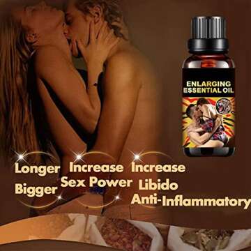 Men Massage Oil for Sex -Sexual Enhancement Erection Cream Penisgrowth Oil Longer Thicker Penis Energy Massage Essential Oil Sex Men Energy for Care Delay Performance Boost Strength