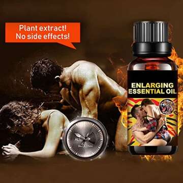 Men Massage Oil for Sex -Sexual Enhancement Erection Cream Penisgrowth Oil Longer Thicker Penis Energy Massage Essential Oil Sex Men Energy for Care Delay Performance Boost Strength