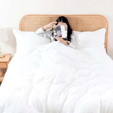 David's Home Waffle Weave Comforter Set Soft Breathable