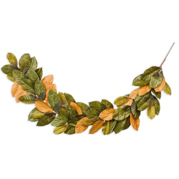 Vita Domi 6ft Magnolia Leaf Garland for Elegant Decor
