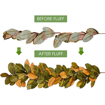 Vita Domi 6ft Magnolia Leaf Garland for Elegant Decor