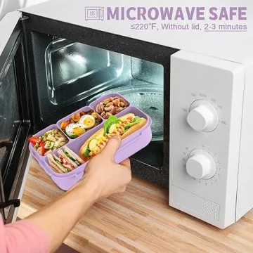 Bento Box Adult Lunch Box with 4 Compartments and Utensils