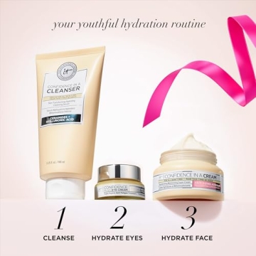 IT Cosmetics Celebrate Youthful Hydration Anti-Aging Skincare Set ($141 Value) - 3-Piece Full Size Gift Set for Women with Hydrating Face Moisturizer, Facial Cleanser & Under Eye Cream
