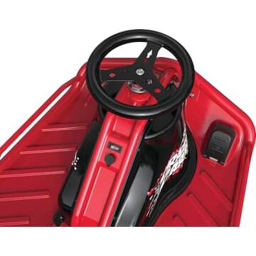 Razor Crazy Cart - 24V Electric Drifting Go Kart - Variable Speed, Up to 12 mph, Drift Bar for Controlled Drifts, One Size, Black/Red