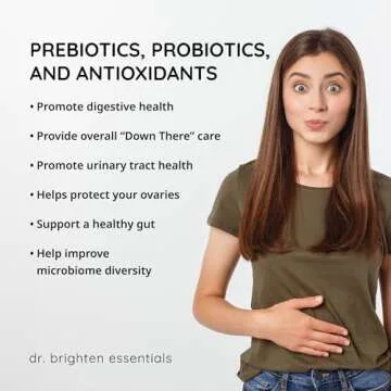 Dr. Brighten Women’s Probiotic - Probiotics, Prebiotics with Antioxidants & Sunfiber for Healthy Hormones, Balanced Female Microbiome, Ovaries and Immune Health - 60 Capsules