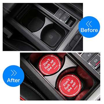 4 Pack Bling Car Coasters for Stylish Protection