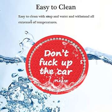 4 Pack Bling Car Coasters for Stylish Protection