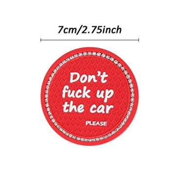 4 Pack Bling Car Coasters for Stylish Protection