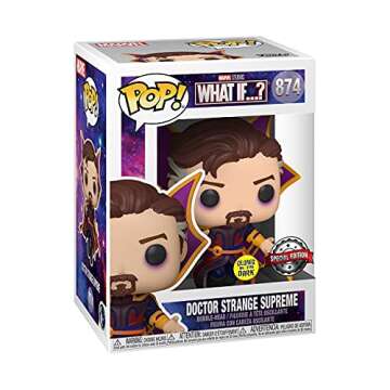 Funko POP Marvel: What If? - Doctor Strange Supreme, Glow in The Dark Amazon Exclusive Edition