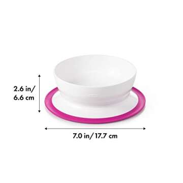 OXO Tot Stick & Stay Suction Bowl in Pink - Mess-Free Feeding Solution