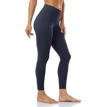 Colorfulkoala Women's Buttery Soft High Waisted Yoga Pants 7/8 Length Leggings (S, True Navy)