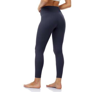Colorfulkoala Women's Buttery Soft High Waisted Yoga Pants 7/8 Length Leggings (S, True Navy)