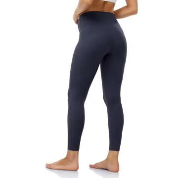 Colorfulkoala Women's Buttery Soft High Waisted Yoga Pants 7/8 Length Leggings (S, True Navy)