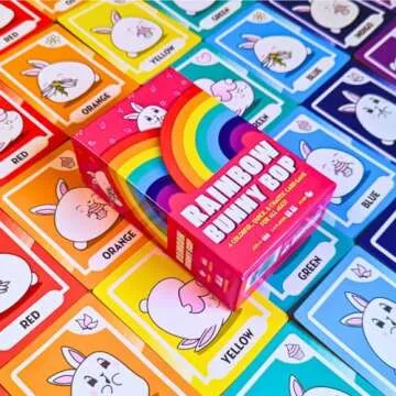 Rainbow Bunny Bop Card Game for Family Fun