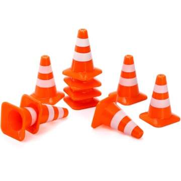 ZEAYEA Mini Traffic Cones - Fun and Educational Props