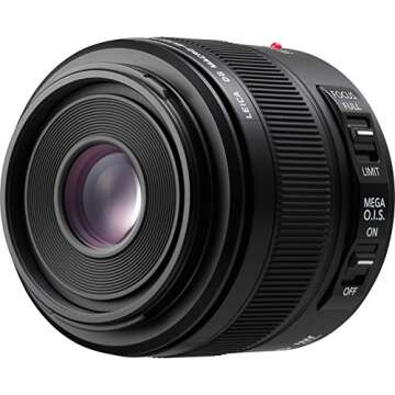 PANASONIC LUMIX G LEICA DG MACRO-ELMAR LENS, 45MM, F2.8 ASPH., PROFESSIONAL MIRRORLESS MICRO FOUR TH...