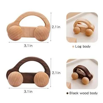 Personalized Wooden Toy Car Set for Toddlers