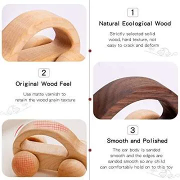 Personalized Wooden Toy Car Set for Toddlers