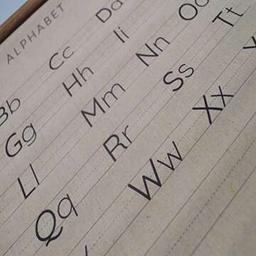 AnairsMo Alphabet Poster, Alphabet Wall Hanging, ABC Poster For Wall Decorative, Letters and Numbers Train Poster, ABC Canvas Art For Kids Room, Nursery, Playrom 16x24 Inch Wall Hanging Ready to Hang