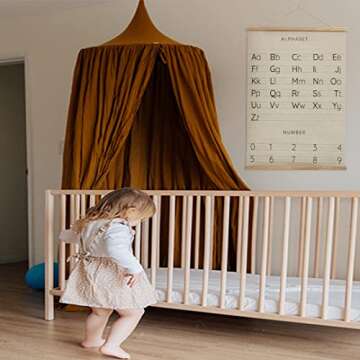 AnairsMo Alphabet Poster, Alphabet Wall Hanging, ABC Poster For Wall Decorative, Letters and Numbers Train Poster, ABC Canvas Art For Kids Room, Nursery, Playrom 16x24 Inch Wall Hanging Ready to Hang