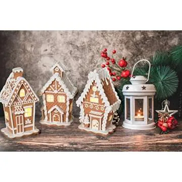 TenWaterloo Lighted Gingerbread Houses Set - 3 Pieces
