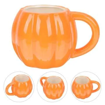 DOITOOL Halloween Mug Pumpkin Ceramic Halloween Coffee Mug for Halloween Theme Party Favor, Novelty Coffee Mug Cup Autumn Harvest Festival