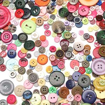 About 330 Resin Buttons: Diverse Decorative Handcrafted Sewing Buttons