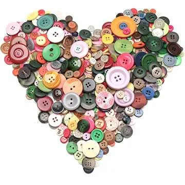 330 Durable Multicolor Resin Buttons for Crafting and Sewing