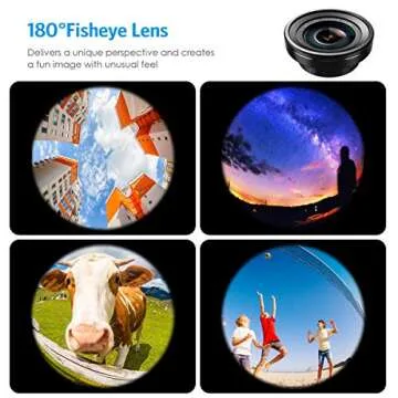 AMIR Cell Phone Lens with Beauty LED Flash Light, 15X Macro Lens, 0.4X 0.6X Wide Angle Lens, 3 Adjustable Brightness Fill Light, for Make Up Live Broadcast, Yotube, Video Recording, Vlog(Black)