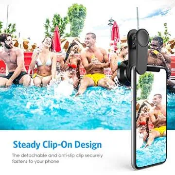 AMIR Cell Phone Lens with Beauty LED Flash Light, 15X Macro Lens, 0.4X 0.6X Wide Angle Lens, 3 Adjustable Brightness Fill Light, for Make Up Live Broadcast, Yotube, Video Recording, Vlog(Black)