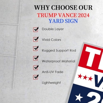 Heavy Duty Double-Sided Trump Yard Signs 2024