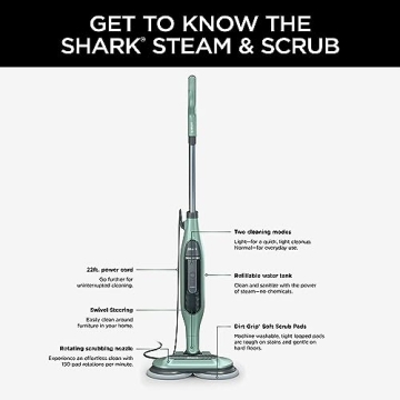Shark S7000AMZ Steam Mop - Scrub & Sanitize Floors